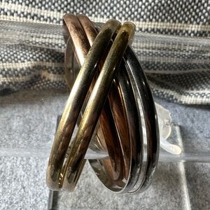 Tri color cross cross bangles Must bundle! 2-$10 or 3-$15 etc